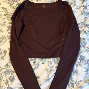 Old Navy Women's Black Long Sleeve Crop Top
